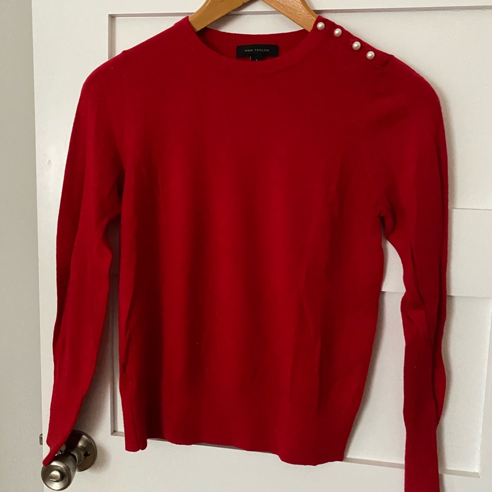 Ann Taylor Red Sweater M